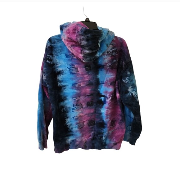 Volcom Scrowed Ballpoint Blue Tie Dye Pullover Hoodie Sweater Men Small - Picture 2 of 6